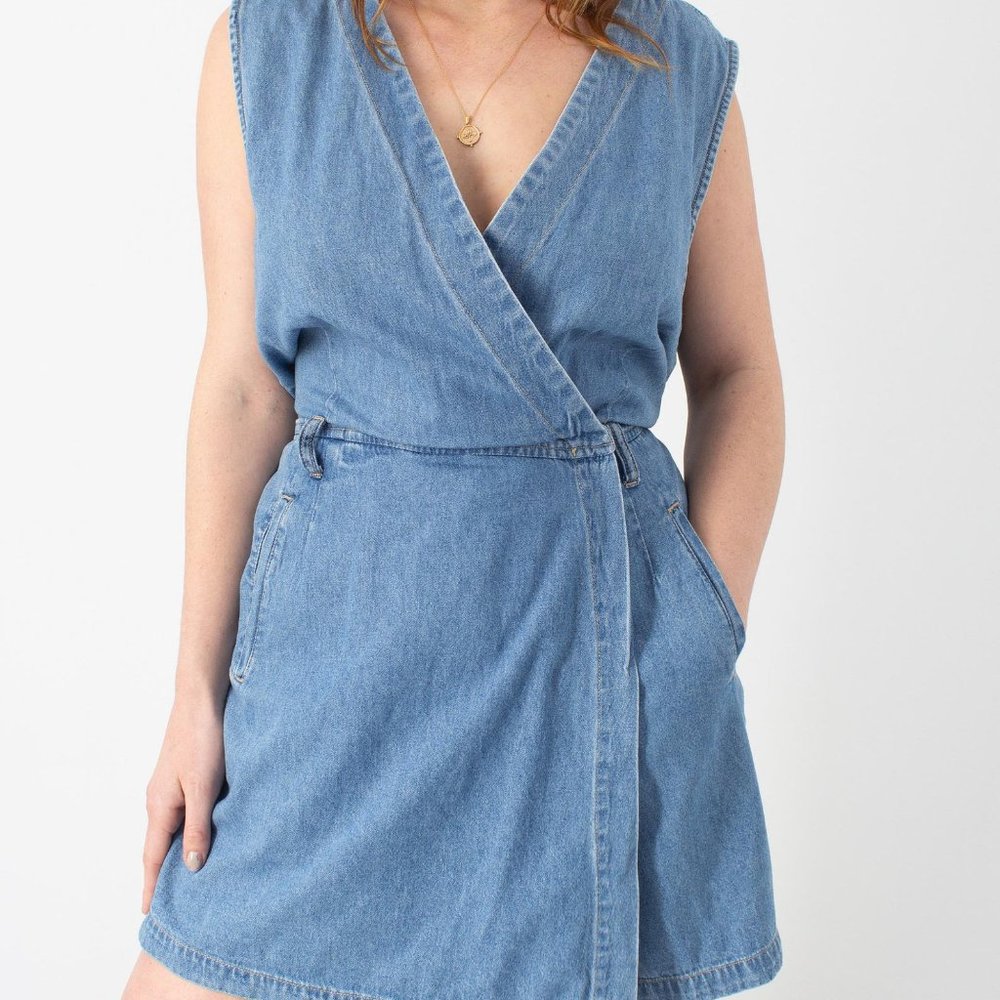 Gloria Vanderbilt vintage denim romper size L